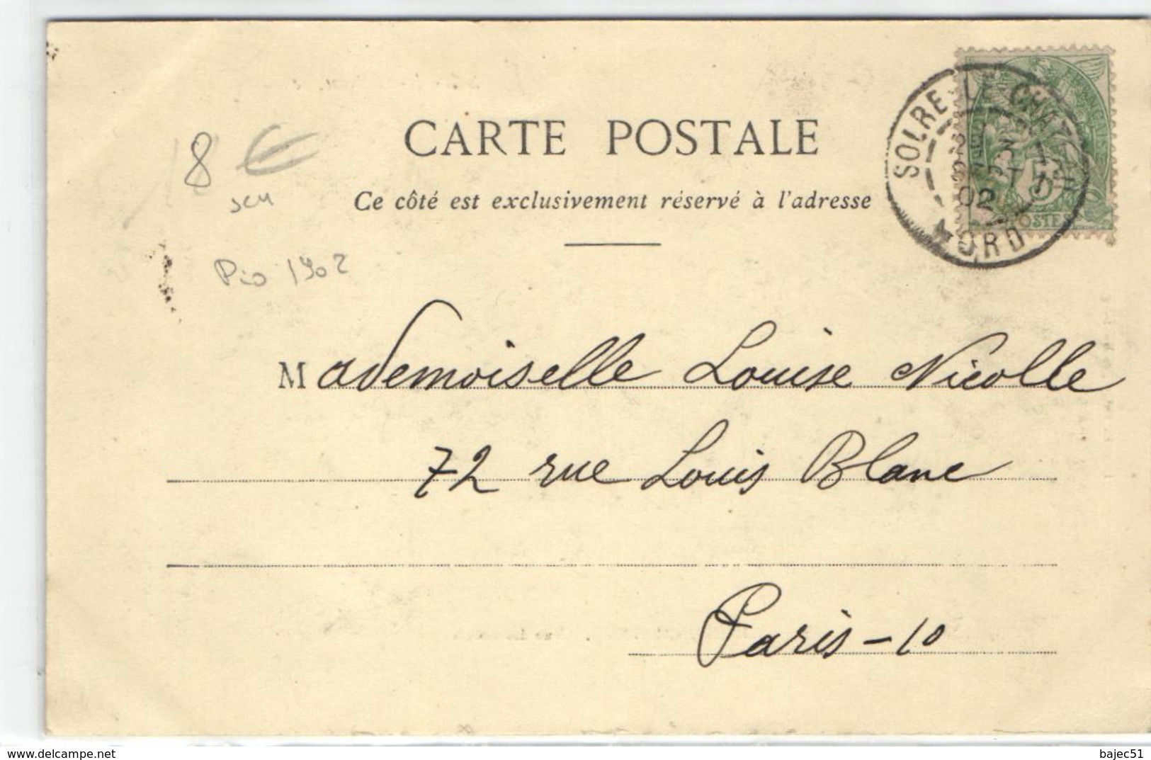 1 Cpa Sollre Le Château - Rue Des Soeurs  "pionnière 1902" - Solre Le Chateau