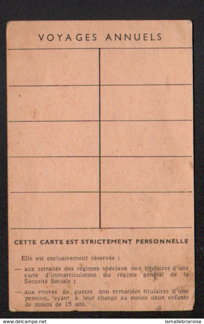 45, Bonny Sur Loire, Carte De Reduction Pour Un Voyage Annuel Aller Et Retour Sur Les Lignes SNCF. - Autres & Non Classés