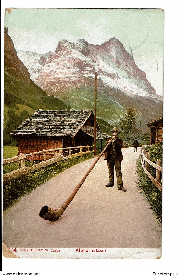 CPA - Carte Postale -Suisse-Alphornbläser-1907- S5001 - Horn