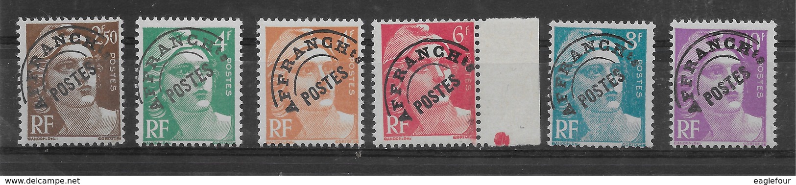 Belle Série De Préoblitérés Gandon N° 95-98-99-100-101-102 ** TTBE - Cote Y&T 2019 De 8,30 € - 1893-1947