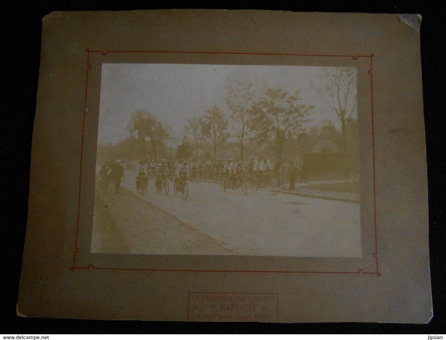 Photo Originale Course Cycliste Mai 1894 Avec Tandem Et Triplette Photographie Raffaele Le Photographe Cycliste ----  KX - Cyclisme