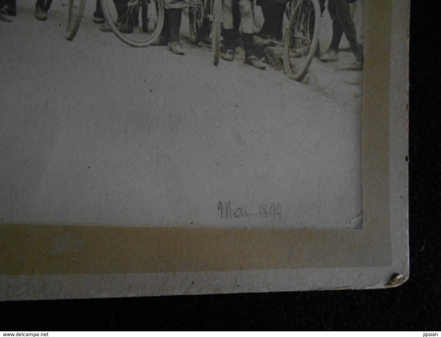 Grande Photo Originale (23 X 16 Cm) Course Cycliste Mai 1894 Avec Tandem Et Triplette --------------------------    KX - Cyclisme