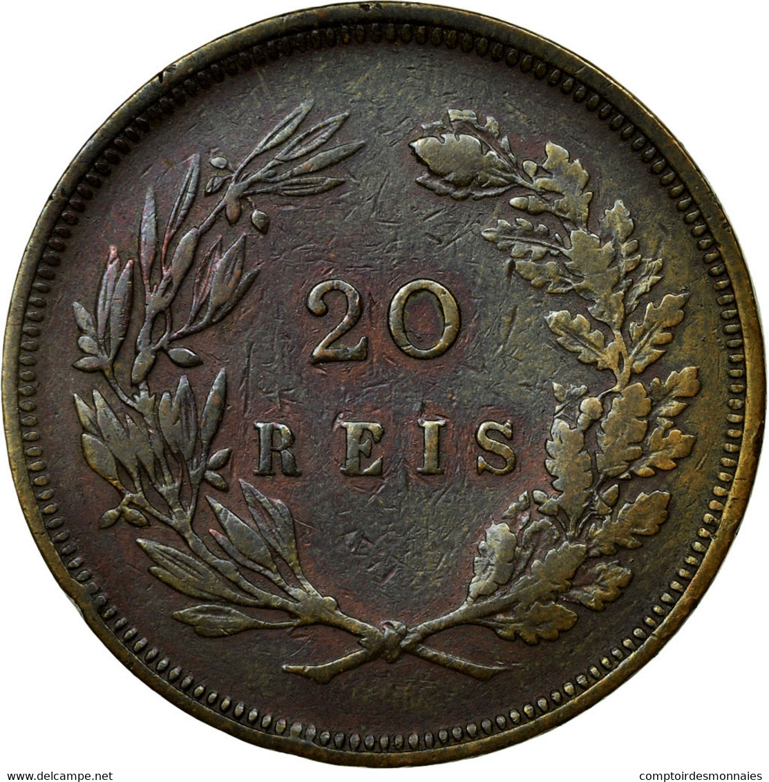 Monnaie, Portugal, Carlos I, 20 Reis, 1891, TB, Bronze, KM:533 - Portugal