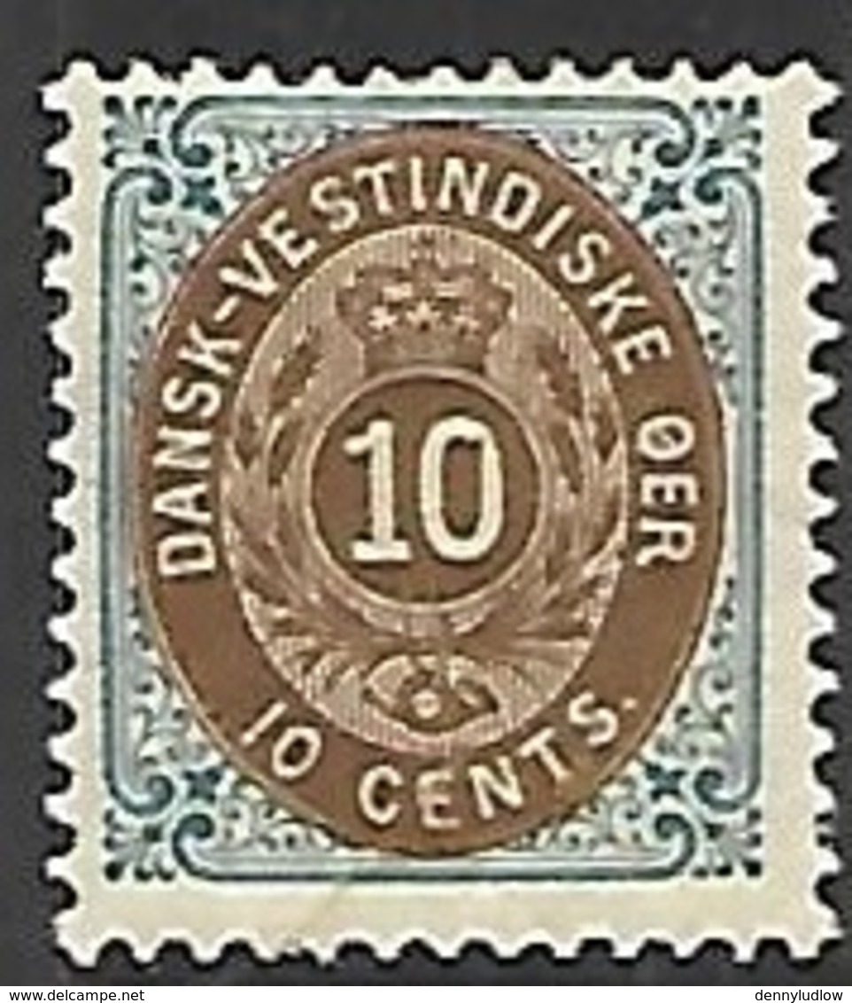 Danish West Indies  1901   Sc#20b   10c  MLH*  2016 Scott Value $170 - Denmark (West Indies)