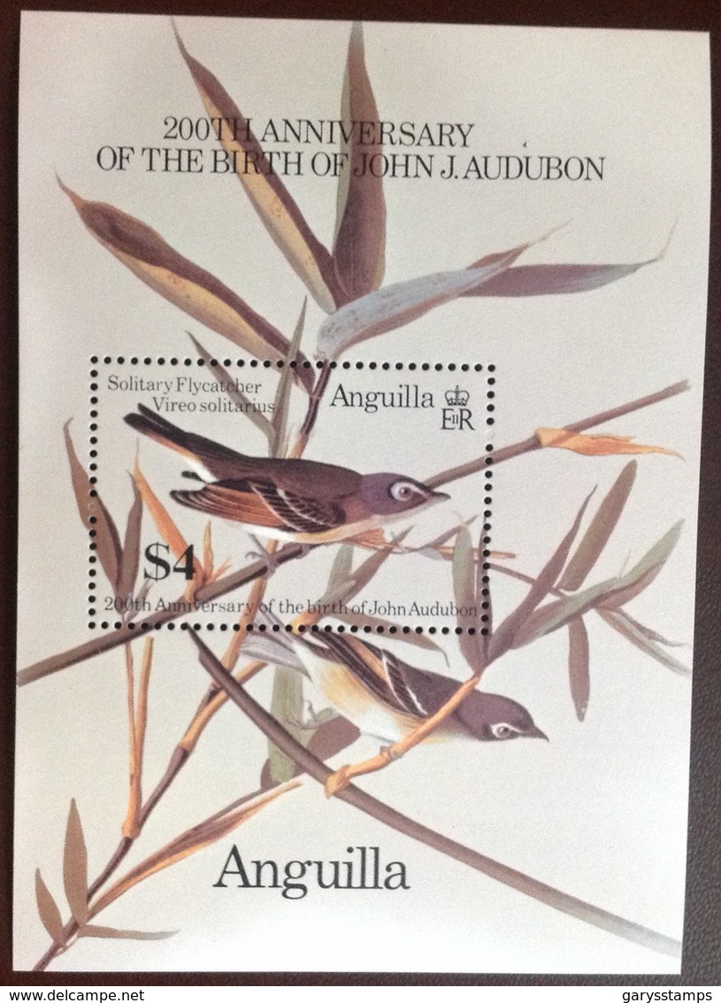 Anguilla 1985 Audubon Birds Minisheet MNH - Anguilla (1968-...)
