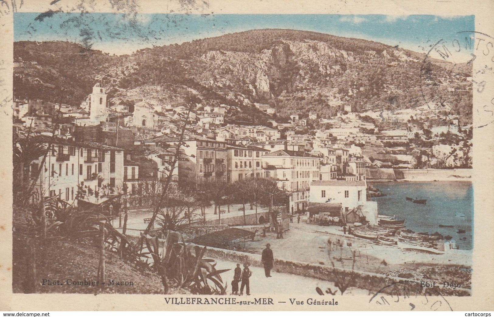 06 - Villefranche-sur-Mer - Un Beau Panorama - Carte Colorisée - Villefranche-sur-Mer