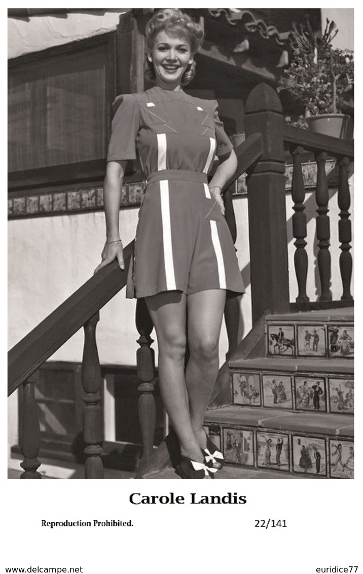 CAROLE LANDIS - Film Star Pin Up PHOTO POSTCARD - 22-141 Swiftsure Postcard - Künstler