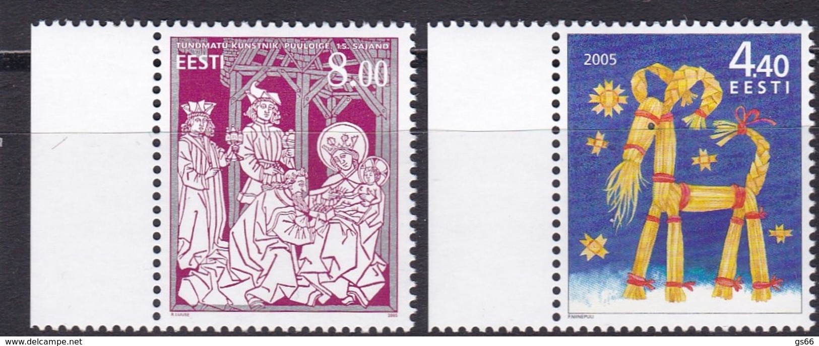 2005, EESTI, 535/36, Weihnachten. MNH ** - Estonia