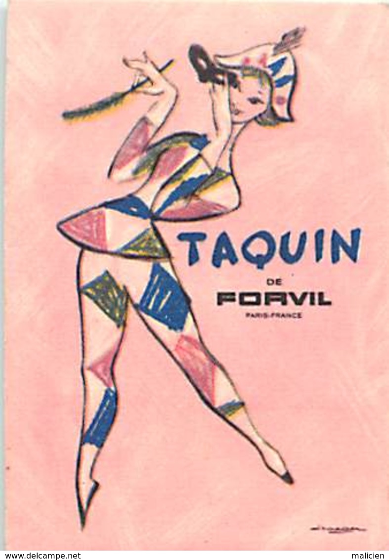 - Ref CH367- Parfumerie -carte Parfumée -8cms X 5,5cms -parfum Taquin De Forvil  -mini Calendrier 1962  - - Modernes (à Partir De 1961)