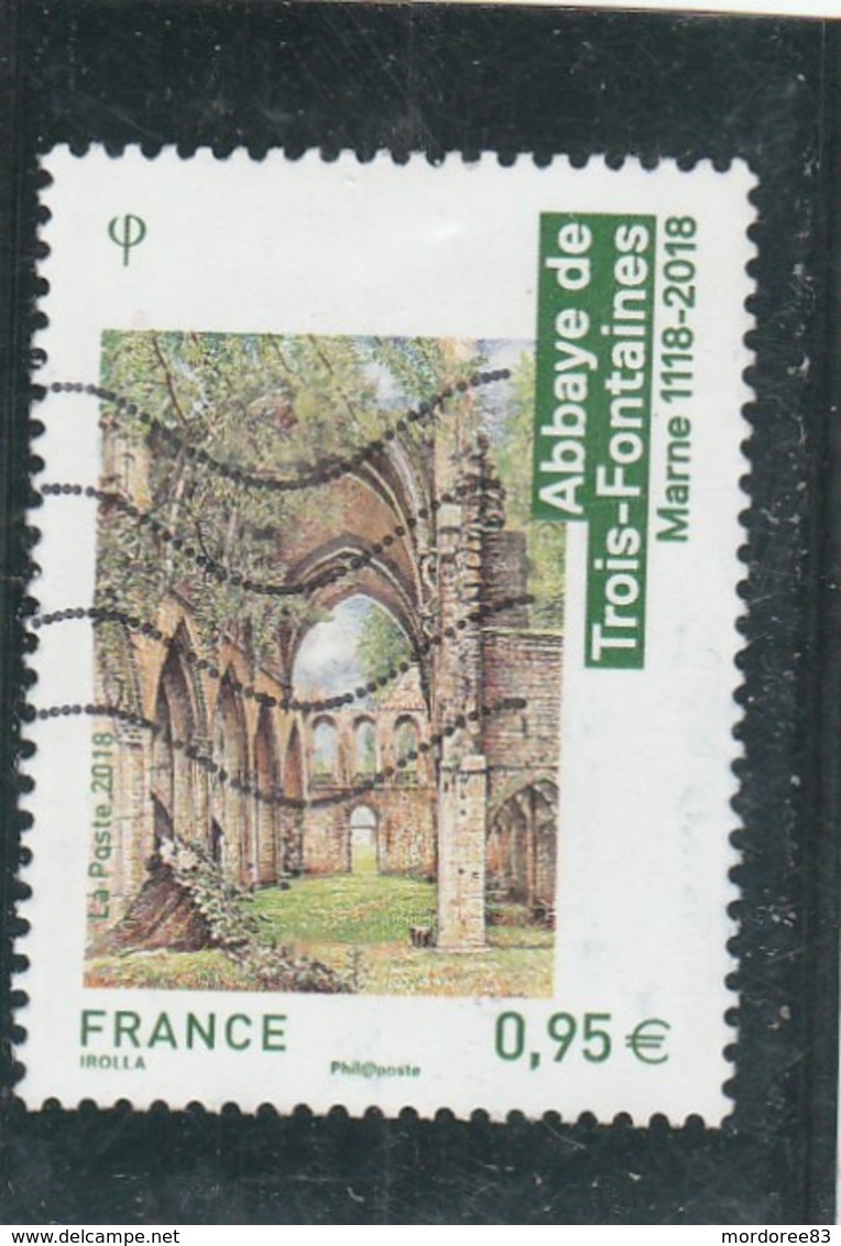 FRANCE 2018 ABBAYE DE TROIS FONTAINES OBLITERE YT 5242 - Oblitérés