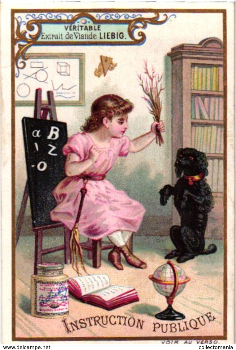 0411  Liebig 6 Cards--C1894- Children 's Occupations- Justice-Balance-Marine-Guerre-Agriculture-Beaux-Arts- - Liebig