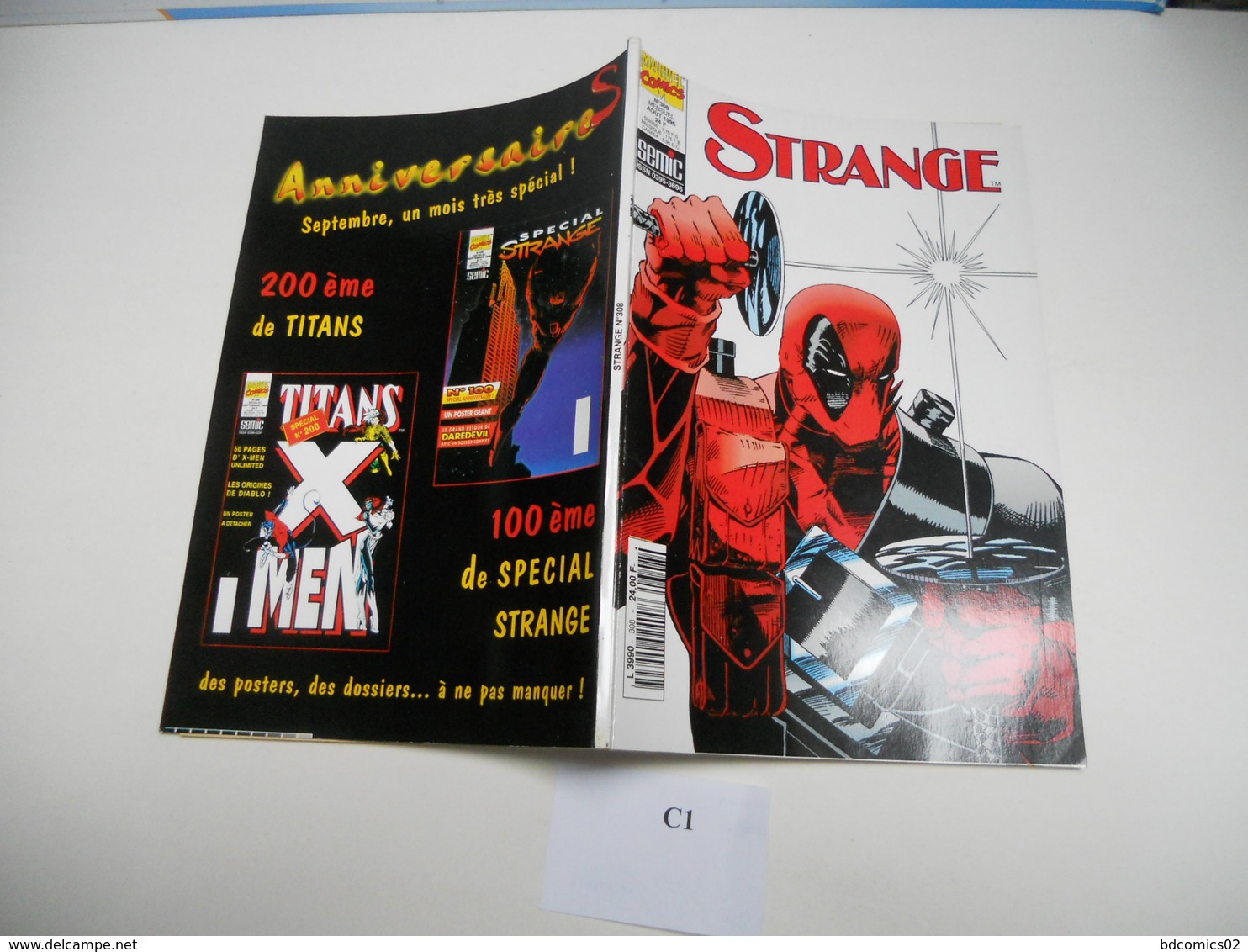 STRANGE EDITION SEMIC N°308  DEADPOOL  L'ARAIGNEE IRON MAN  LES VENGEURS TBE C1 - Strange