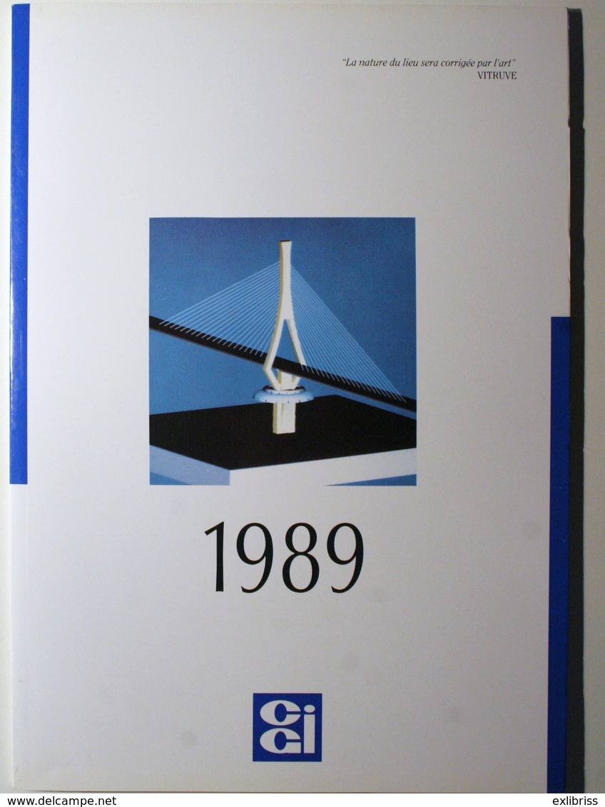 Brochure Bilan 1989 Du Groupe CGI Informatique TBelles Illustr. (thème Des PONTS) ****  Voir 2 Scans ***  /J5 - Economie