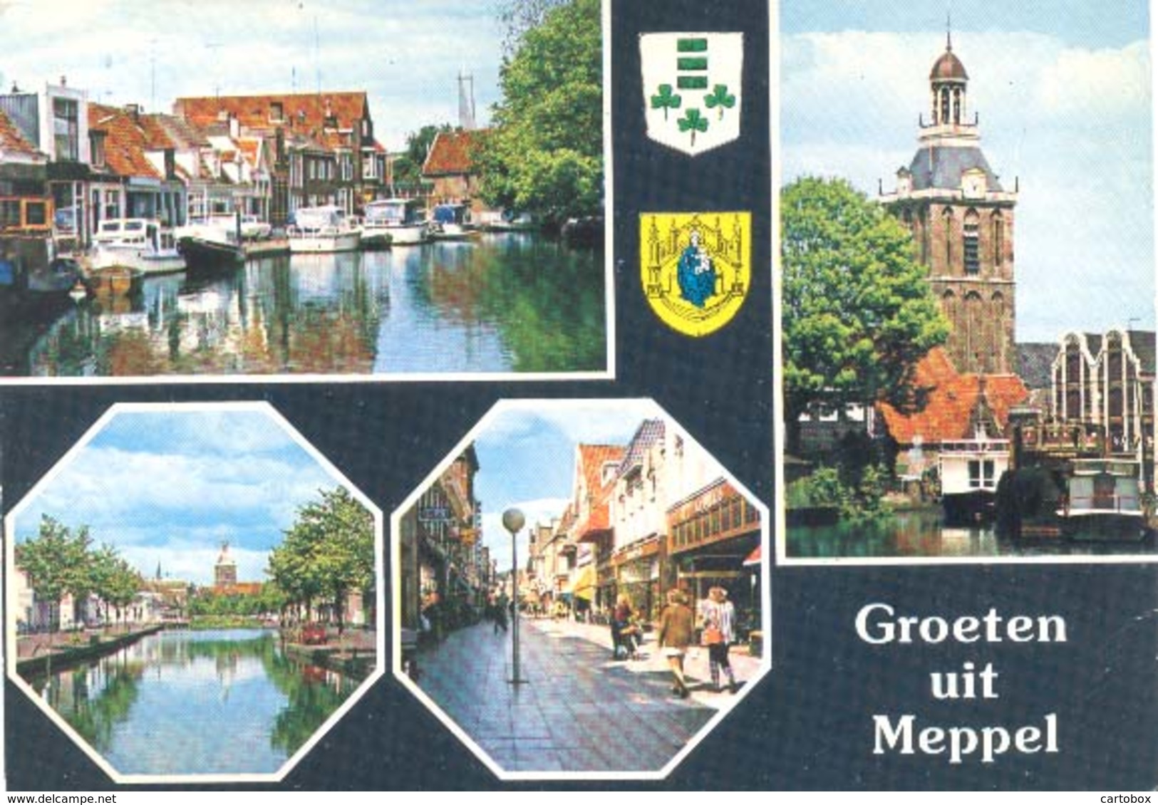 Meppel, Goeten Uit Meppel   (Een Raster Op De Kaart Is Veroorzaakt Door Het Scannen;de Afbeelding Is Helder) - Meppel