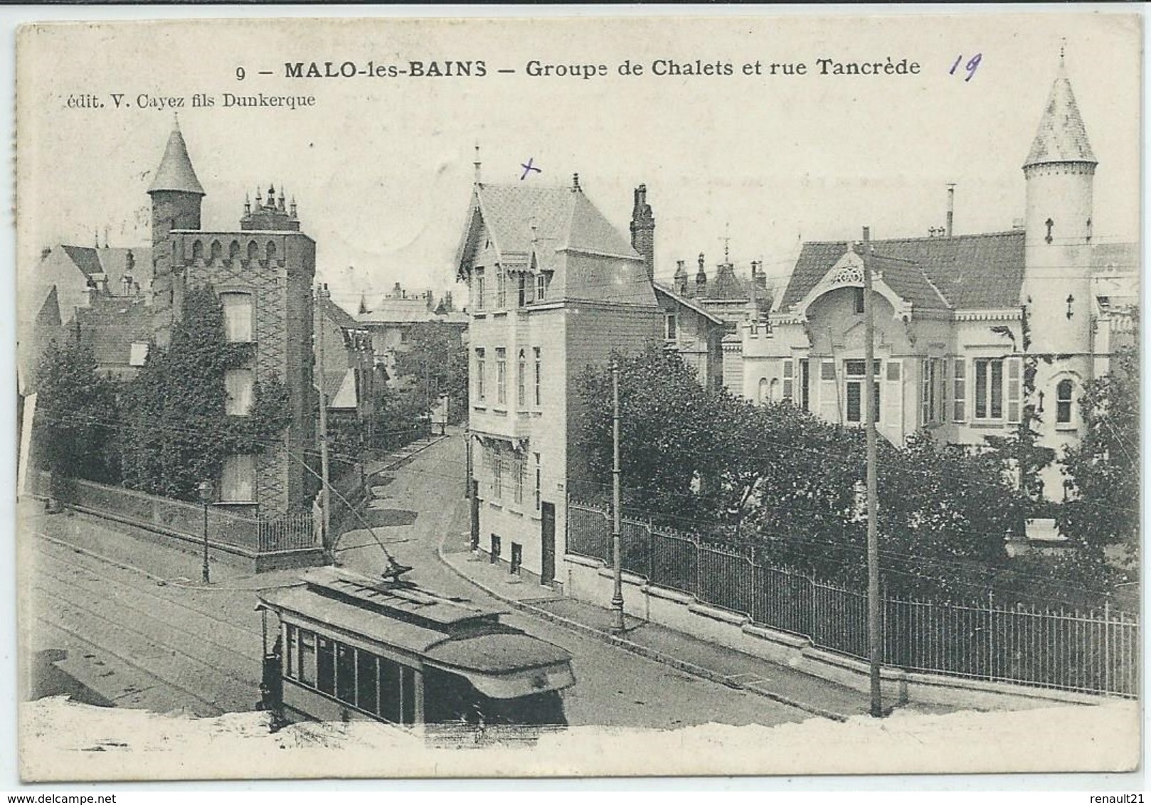 Malo Les Bains-Groupe De Chalets Et Rue Tancrède (CPA) - Malo Les Bains