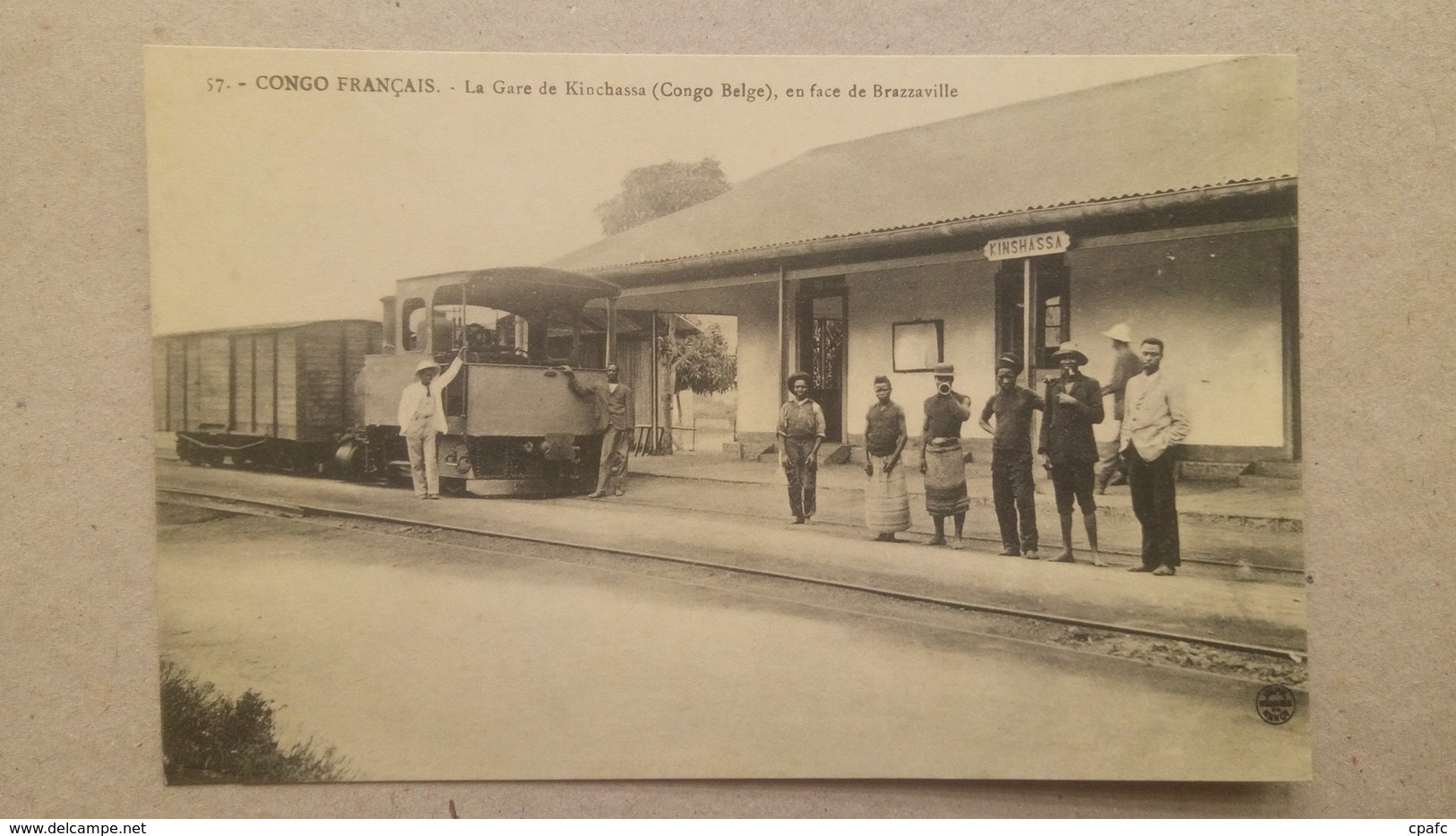 Congo - La Gare De Kinchassa (Congo Belge Kinshasa), En Face De Brazzaville  / Editions ? N°57 - Kinshasa - Léopoldville