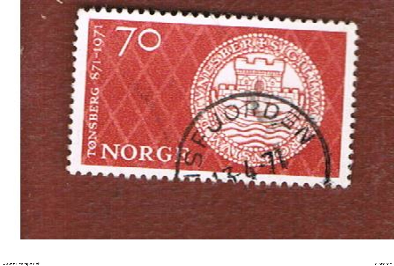 NORVEGIA  (NORWAY)    SG 661  -   1971 1100^ ANNIVERSARY OF TONSBERG   -   USED ° - Usati