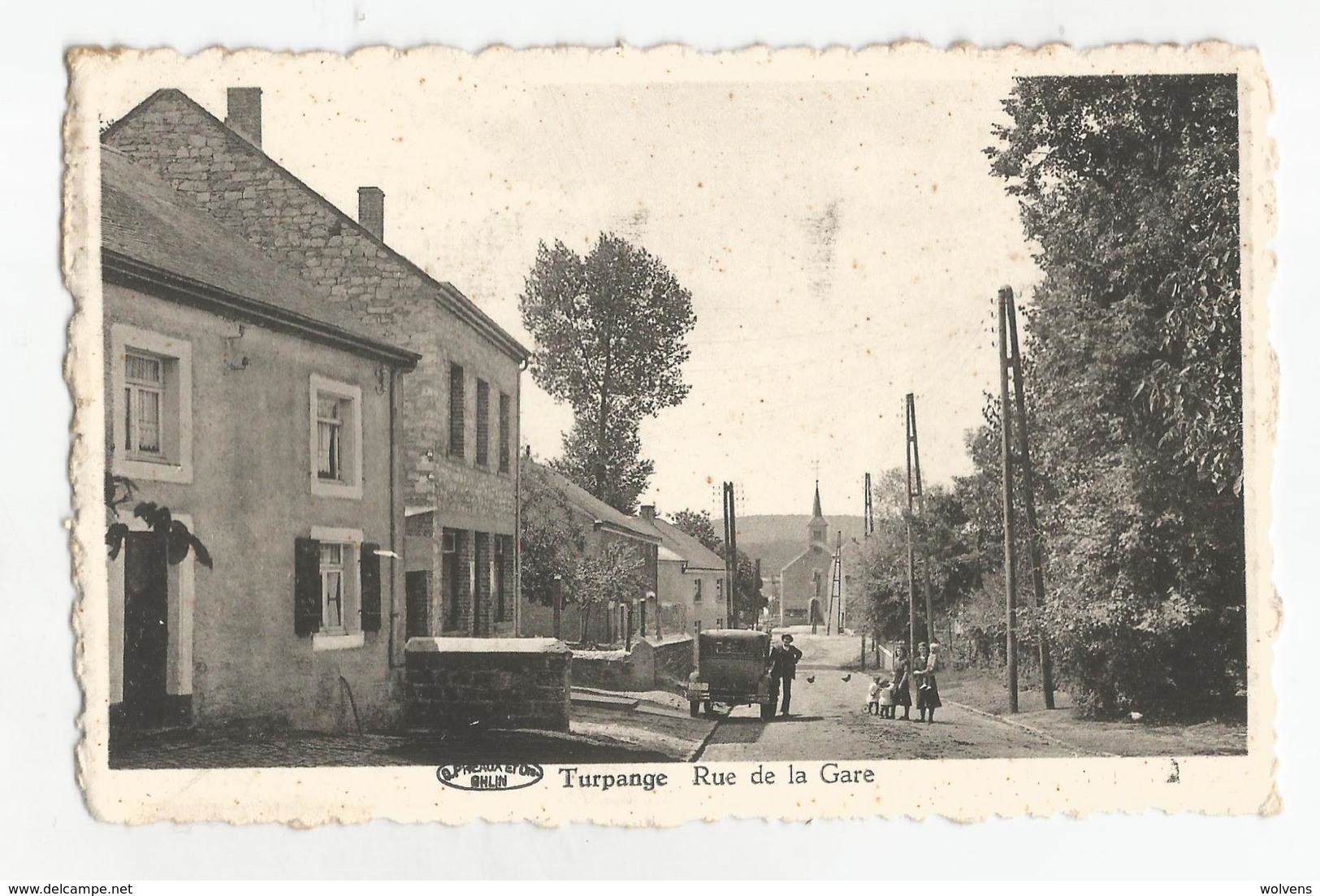 Turpange Rue De La Gare Messancy Carte Postale Ancienne Animée - Messancy