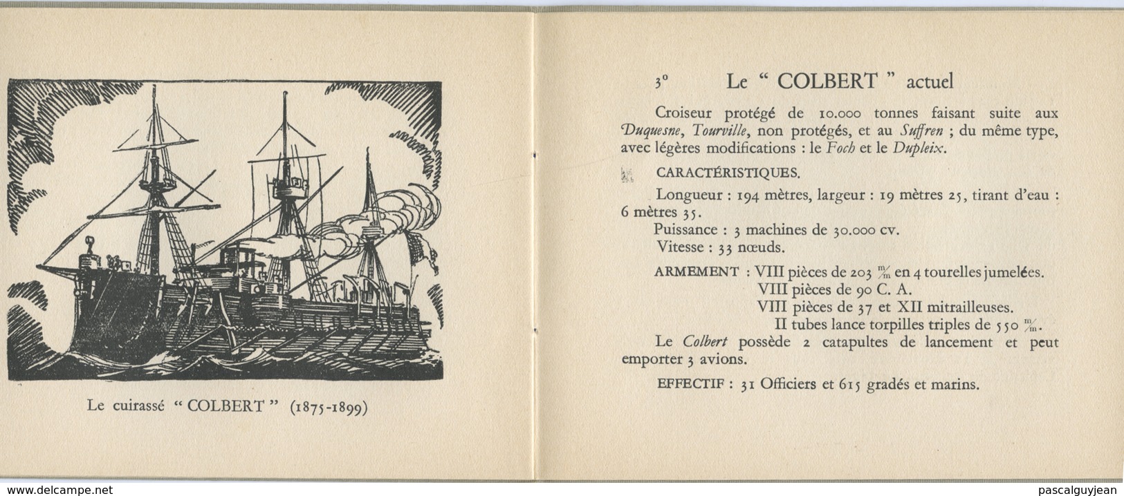 LIVRE D'OR DU CROISEUR COLBERT - 1901-1940