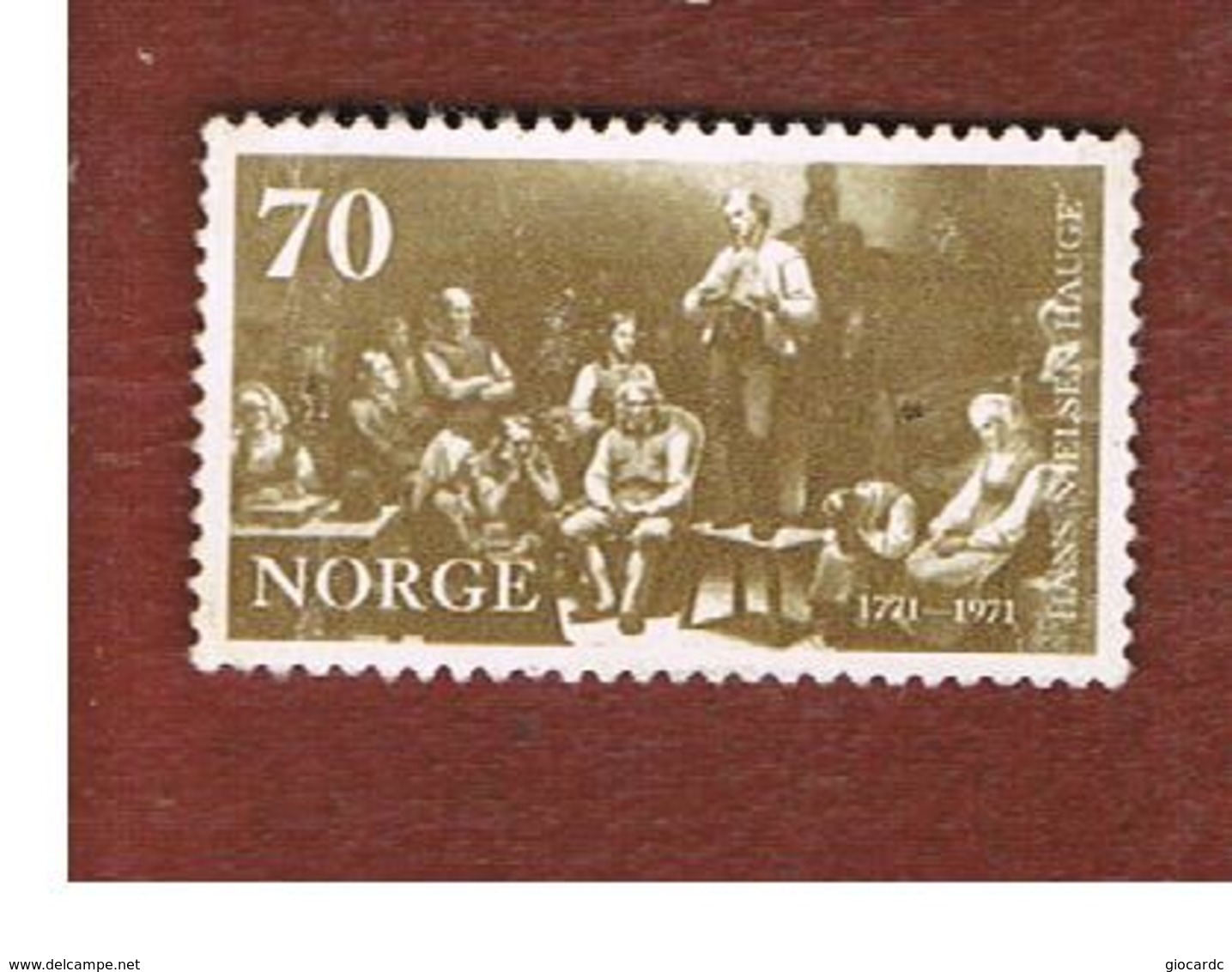 NORVEGIA  (NORWAY)    SG 668  -   1971 H.N. HAUGE, CHURCH REFORMER -   USED ° - Usati