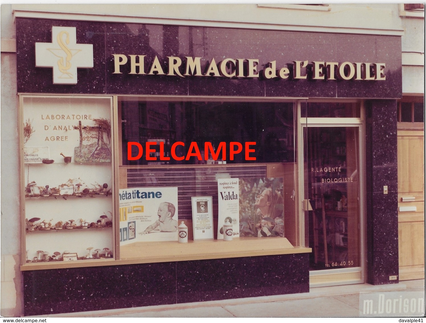 A IDENTIFIER  PHARMACIE  DE L'ETOILE   R.LAGENTE BIOLOGISTE   BON ETAT  24  X  18 - A Identifier