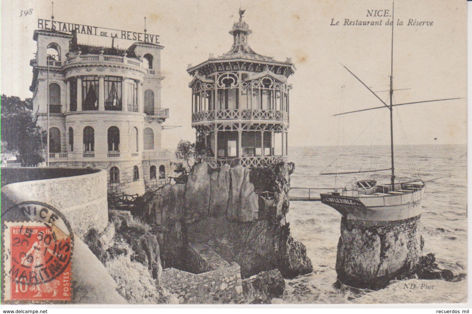 Nice Le Restaurant De La Reserve   1908 - Cafés, Hoteles, Restaurantes