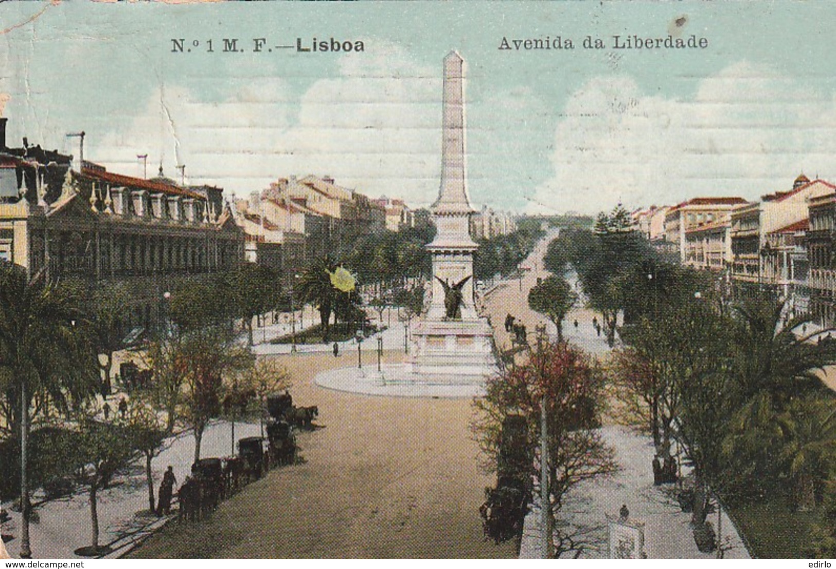 ***  LISBAO  ***    LISBOA  Avenida Da Libertade - Timbre Arraché - Lisboa