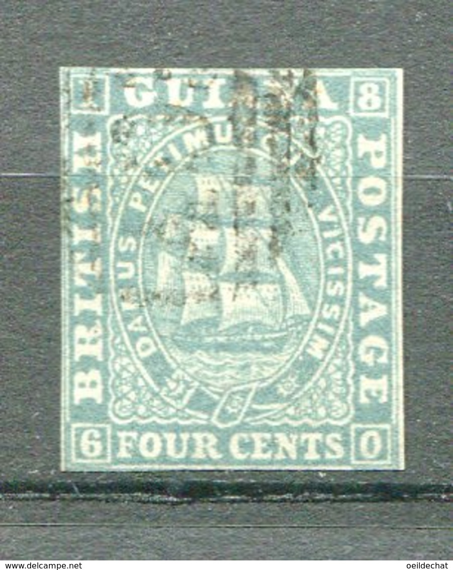 10847 GUYANA N°24 °  4cents Vert-gris     B/TB - British Guiana (...-1966)