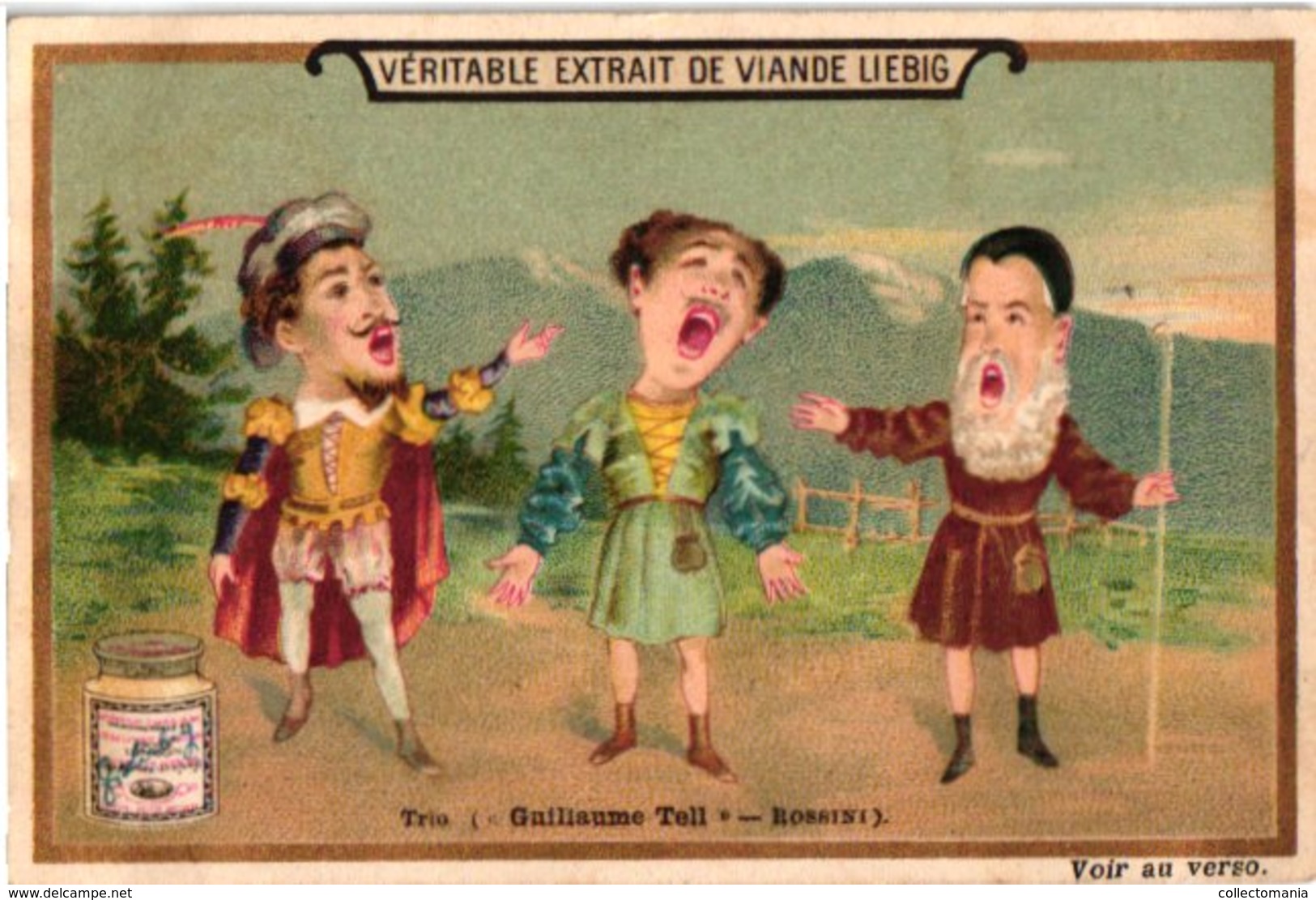 0418  Liebig 6 Cards, C1894,  Opera Caricatures Robert Le  Diable     Meyerbeer   Guillaume Tell-Rossini Music Singers - Liebig