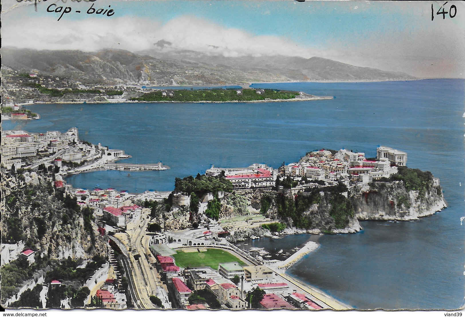 Monaco - Principauté : Le Rocher, Le Port Au Fond Le Cap Martin Et La Côte Italienne - Harbor