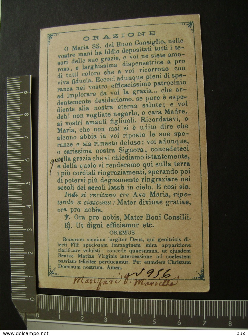 MADONNA   B.V. DEL BUON CONSIGLIO SANTA    SANTO SANCTUS SAINT      IMAGE PIEUSES  ANDACHTSBILD  ANCIEN - Santini