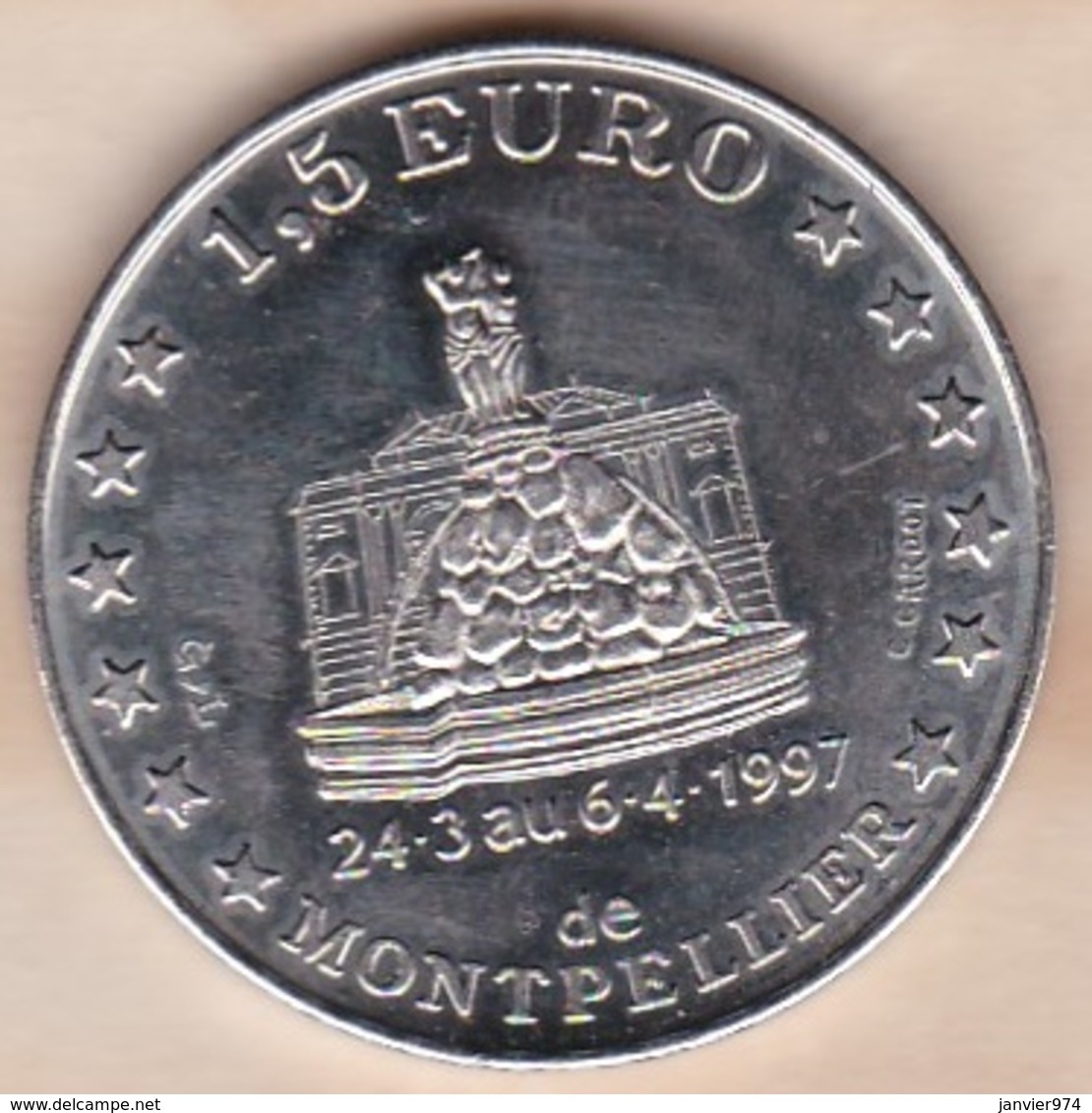 1,5 Euro De Montpellier 1997 Centenaire De Sup De Co - Euros Des Villes