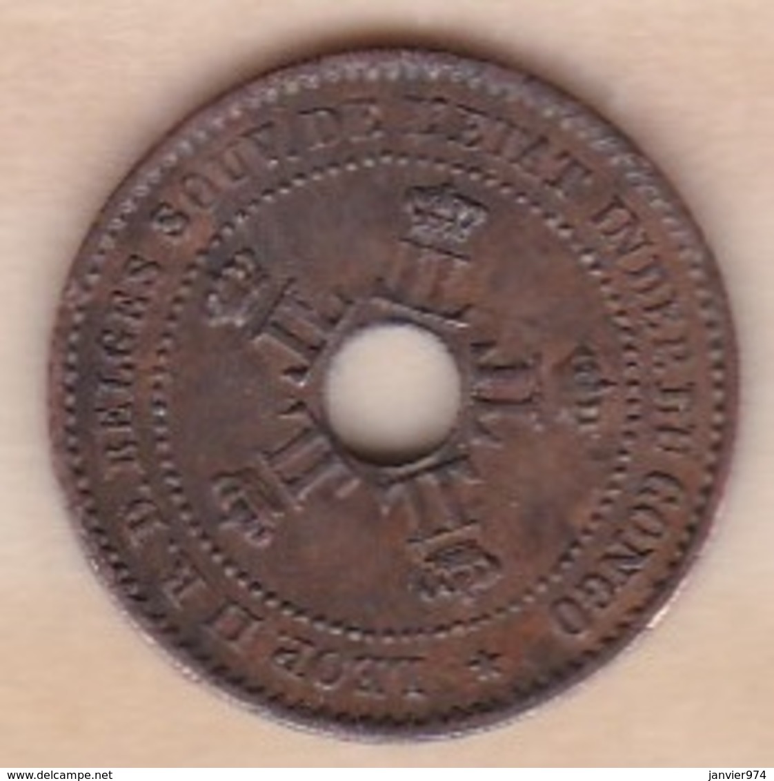 CONGO BELGE . 1 CENTIME 1888 . LEOPOLD II - 1885-1909: Leopold II