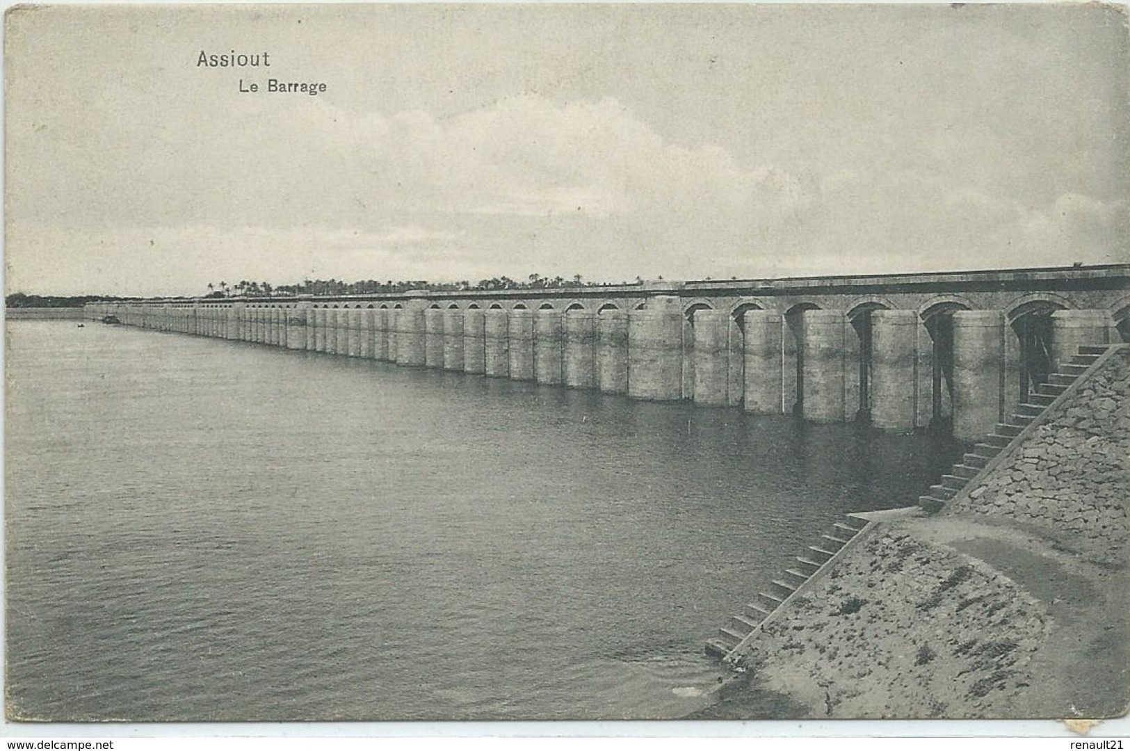 Assiout-Le Barrage (Verso Apparemment Décollée D'un Cahier,voir Scan) (CPA) - Assiout