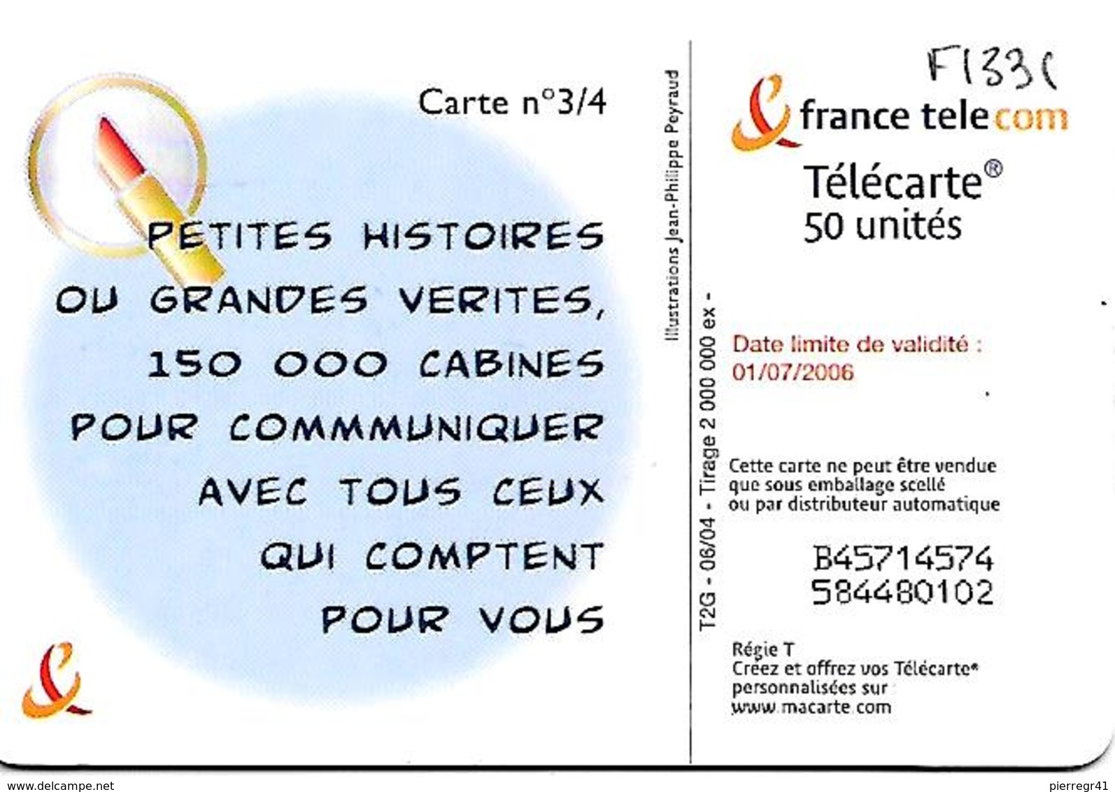 TC-PUBLIC°-50U-F1331 -GEM2-06/04-LES PETITS GESTES 3-MAQUILLAGE-UTILISE-TBE- - 2004