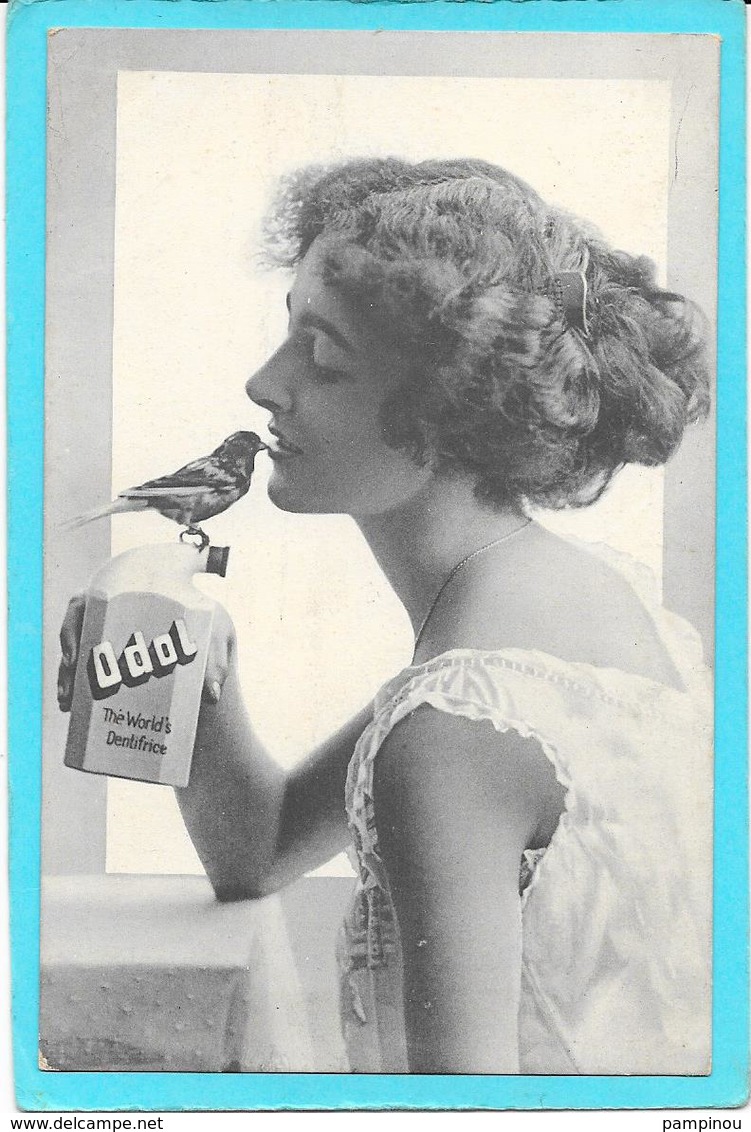 Cpa PUB Dentifrice UDOL. Femme Et L'oiseau - Publicité