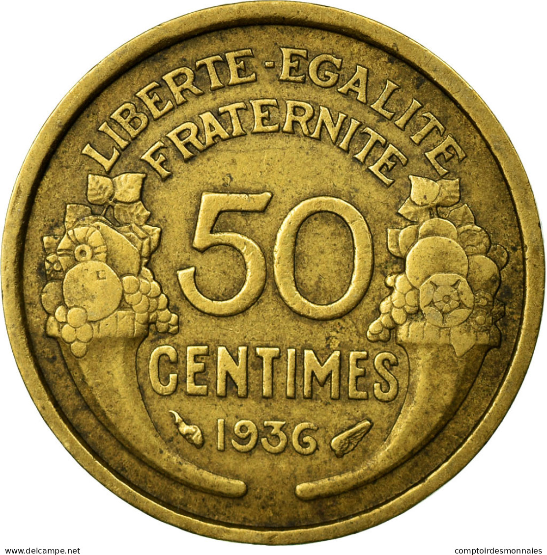 Monnaie, France, Morlon, 50 Centimes, 1936, Paris, TTB, Aluminum-Bronze - G. 50 Centimes