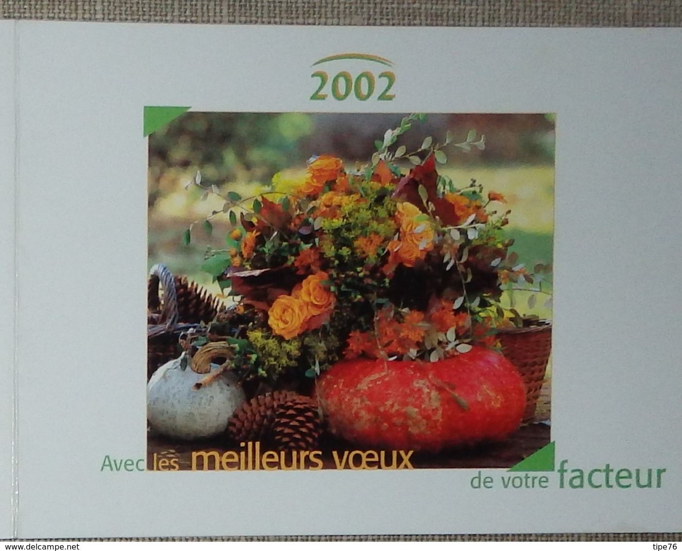 Petit Calendrier Poche 2002 Lavigne PTT Facteur  Fleurs Citrouille - Formato Piccolo : 2001-...