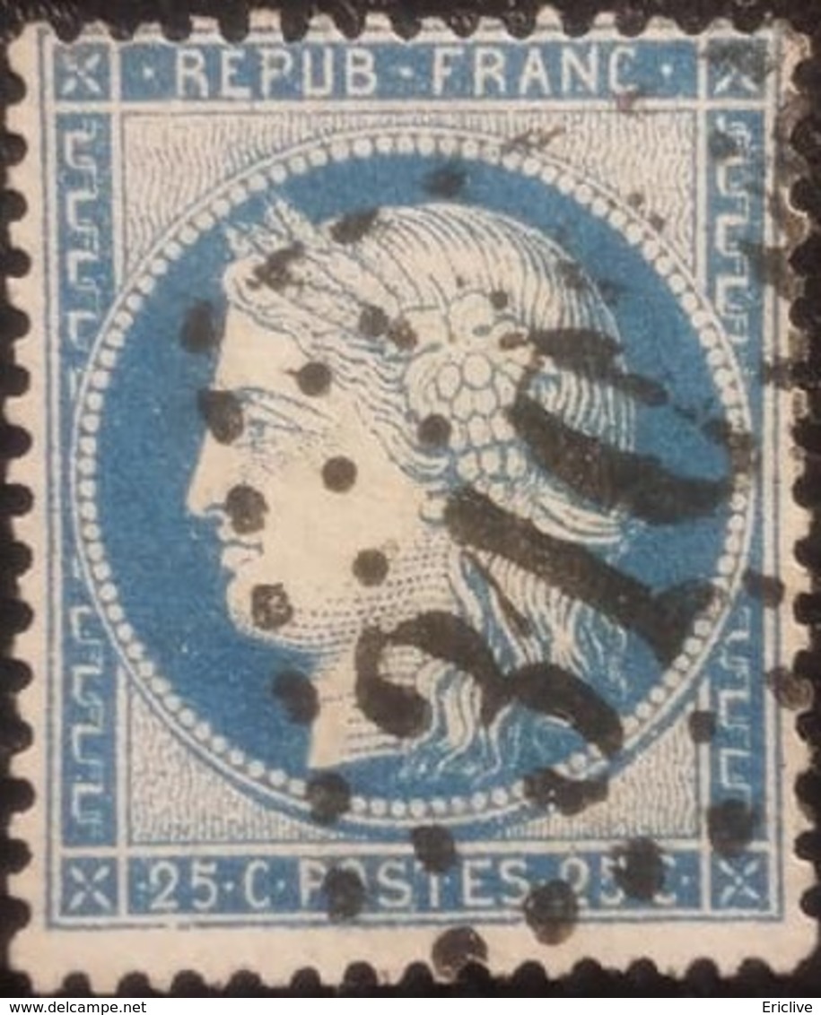 FRANCE Y&T N°60C Cérès 25c Bleu. Oblitéré Losange GC. N°310 - 1871-1875 Cérès