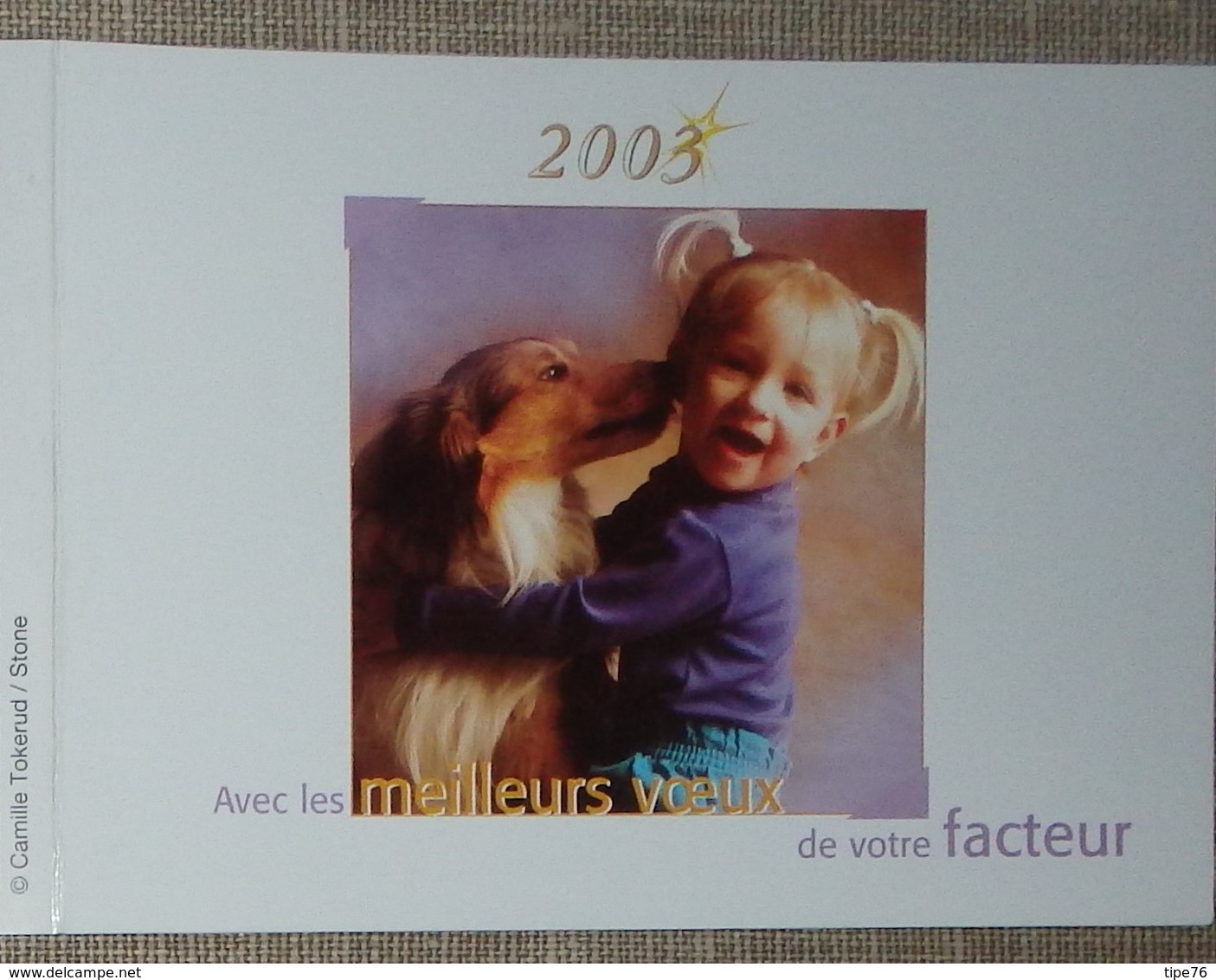 Petit Calendrier Poche 2003 Lavigne PTT Facteur  Chien Fillette - Small : 2001-...