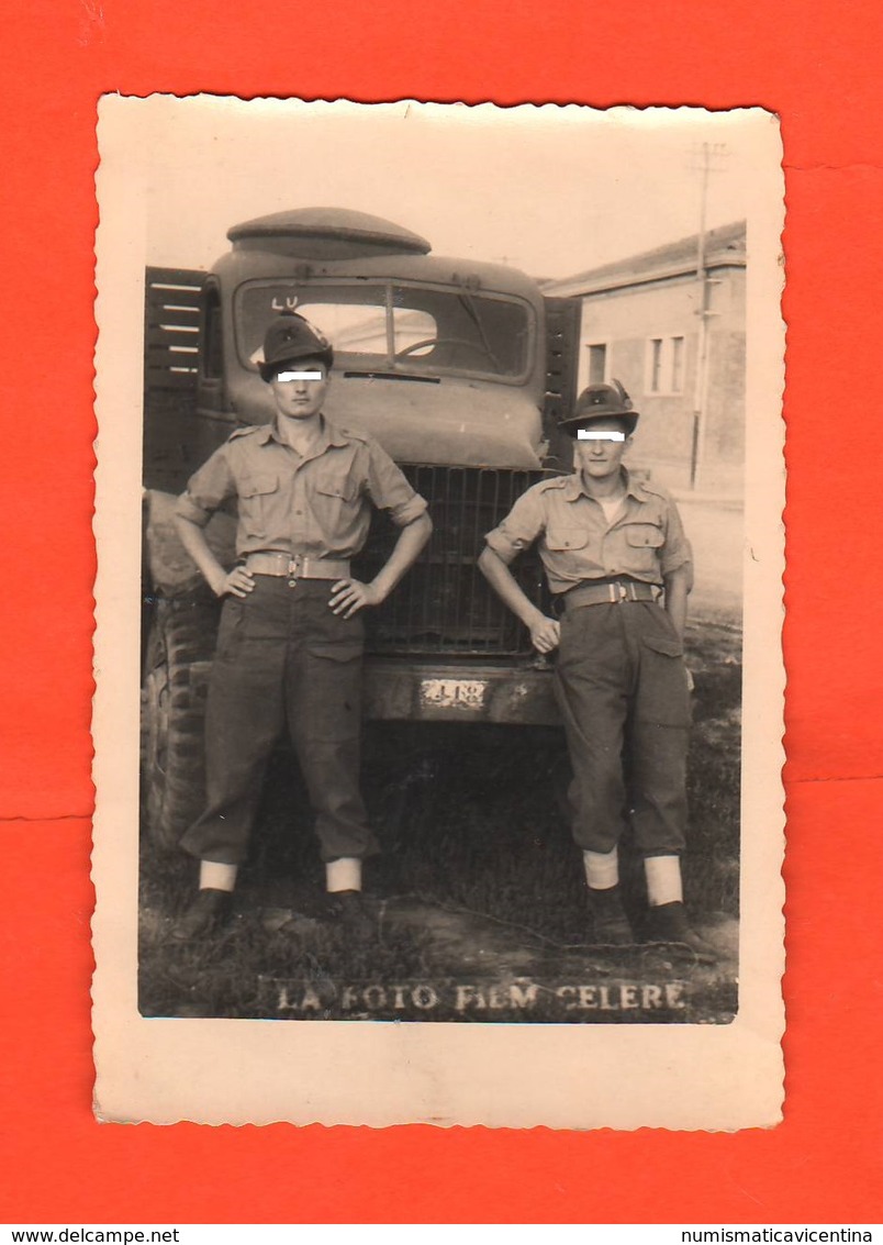 Alpini Camion Foto Posa 1945 Fotografo Treviso - Guerra, Militari