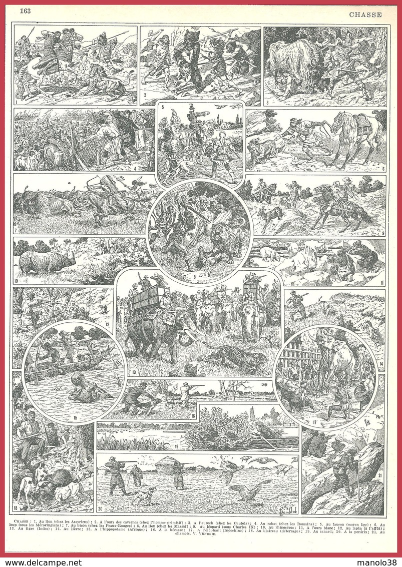 Chasse, Chasses D'hier Et D'aujourd'hui, En Afrique, Asie Ou Europe. Larousse 1948 - Autres & Non Classés