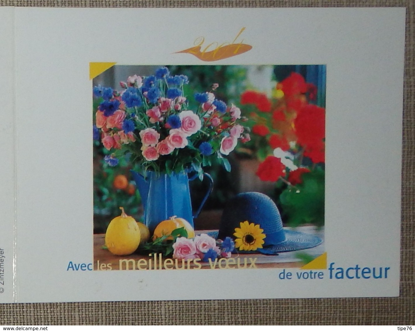 Petit Calendrier Poche 2004 Lavigne PTT Facteur  Bouquet De Fleurs - Small : 2001-...