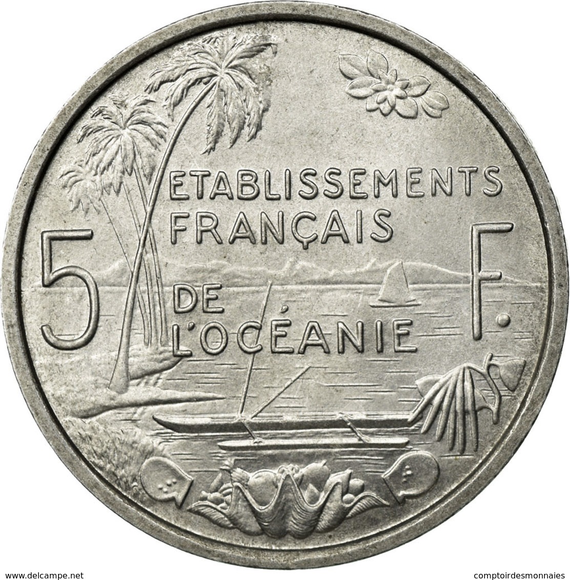 Monnaie, FRENCH OCEANIA, 5 Francs, 1982, SUP, Aluminium, KM:4 - Polynésie Française