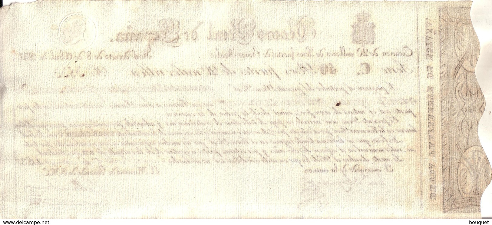 ESPAGNE - BILLET , CHARLES V - BILLETE CARLISTA 1837 N° 3833 - SMCD CARLOS V - TESORO REAL DE ESPAÑA , 50 PESOS FUERTES - [ 9] Collections