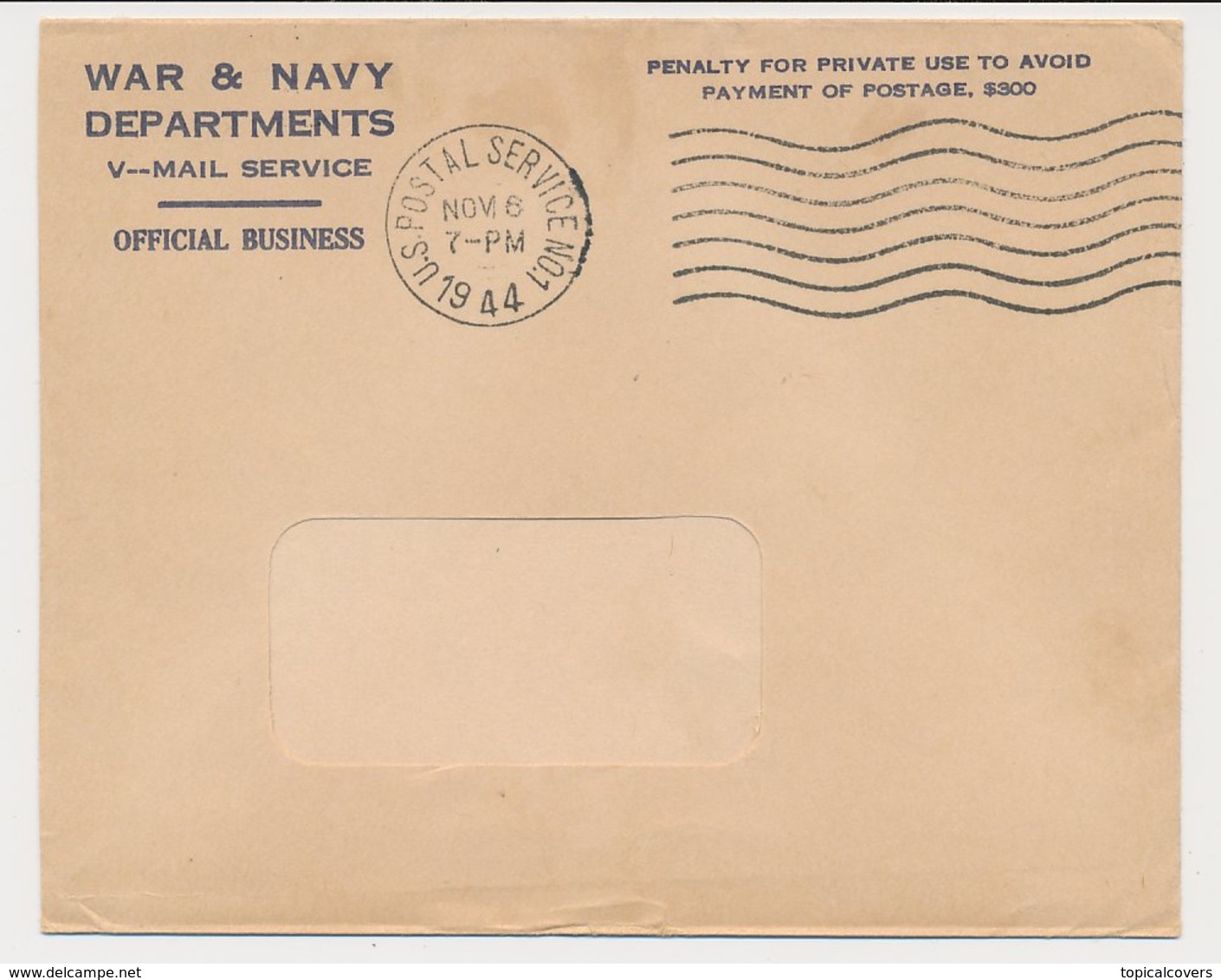V-Mail To USA 1944 ( With Envelope ) Seabees - Postman - Christmas Present - Andere & Zonder Classificatie