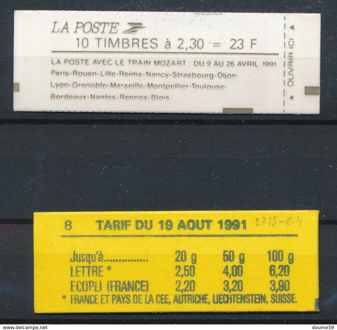 CL-19: FRANCE: Lot  Carnets N°2614C11a (sans Point...) - 2715C4B - Autres & Non Classés