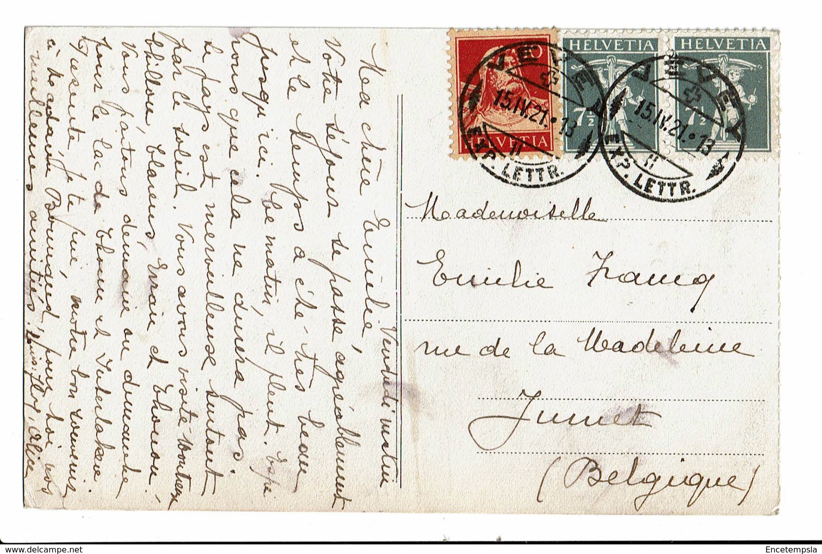 CPA - Carte Postale -Suisse-Vaud - Vevey - Vue Générale-1921 - S5017 - Other & Unclassified