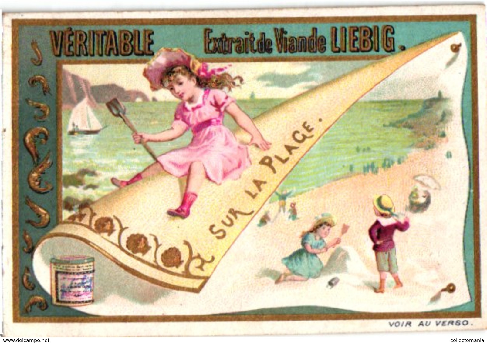 0428  Liebig 6 Cards--C1895 Leisure Pursuits- Sport-sur La Plage-Bicyclette-Cheval-sur L'Eau-Sur La Glace- - Liebig