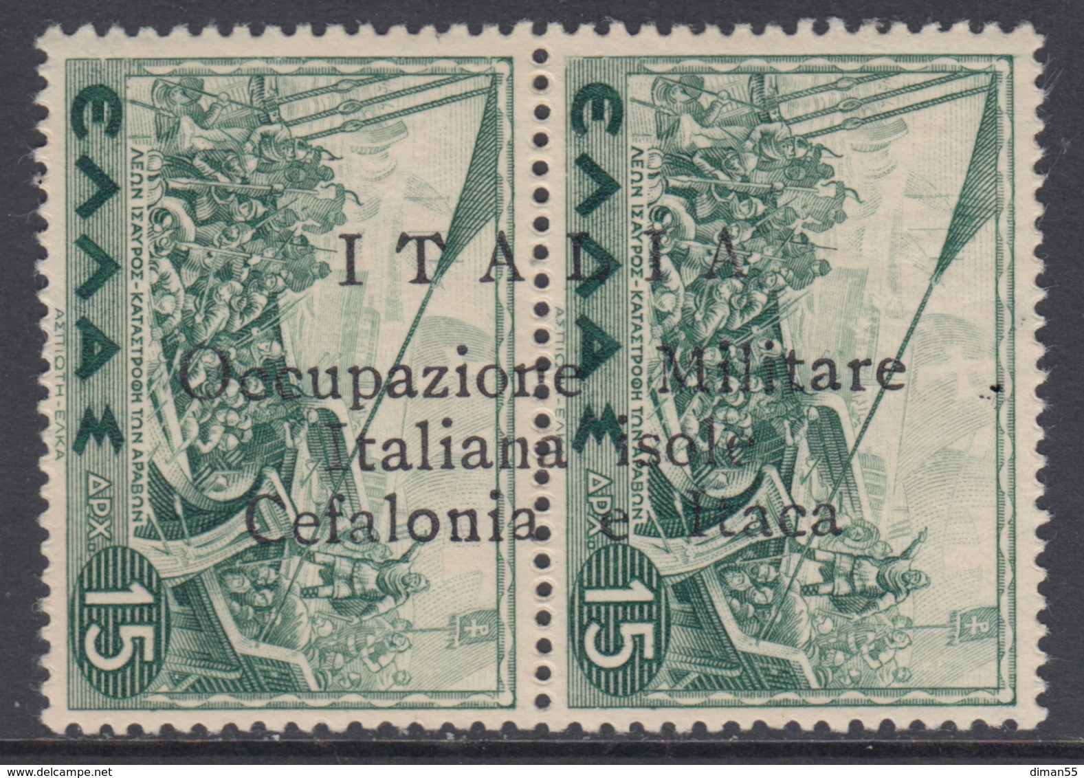 ITALY - CEFALONIA E ITACA - N.22d  - VARIETA' Sopr. Capovolta - Cv 2800 Euro - Linguellato - MH*  Sopr. Di Agrostoli - Cefalonia & Itaca